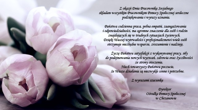 Z okazji Dnia Pracownika Socjalnego